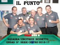 Il Punto vince scudetto 2^ serie mercoledì centro