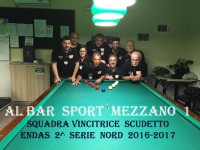 Al Bar Sport Mezzano 1 vince lo scudetto del Campionato Mercoledì 2^ serie Nord
