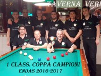 tutte squadre vincitrici Fasi Finali ENDAS Biliardo 2016-2017