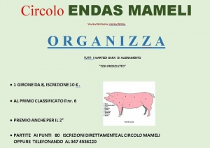 Circolo ENDAS Mameli - ogni martedì allenamento