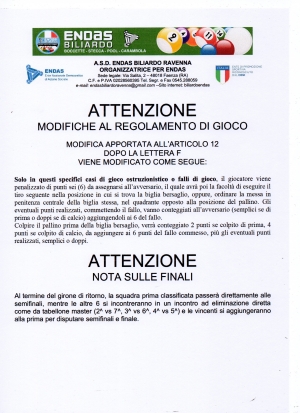 ATTENZIONE - Modifiche Regolamento Goriziana